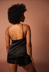 Black Lace Cami Top & Shorts Set