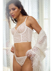 Pearl Radiance Embroidered Robe & Lingerie set