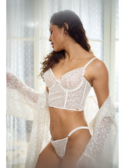 PEARL RADIANCE LONGLINE BRA & THONG SET