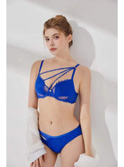 FAYE COBALT PADDED BRA BRAZILLIAN SET