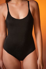 Black Rhinestone Swimsuit