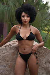 Black Rhinestone Bikini