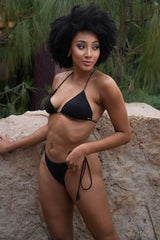 Black Rhinestone Bikini