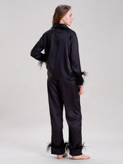 MIDNIGHT BLACK FEATHER NIGHTSUIT