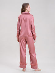 BLUSH PINK FEATHER NIGHTSUIT