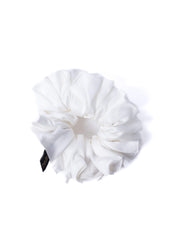 PEARL WHITE SATIN SCRUNCHIE