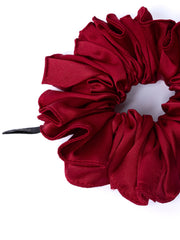 RED SATIN SCRUNCHIE