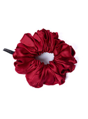 RED SATIN SCRUNCHIE