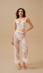 Amara Hand Embellished Lace Nightwear Set