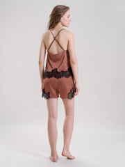 BRONZE CAMI TOP AND SHORTS