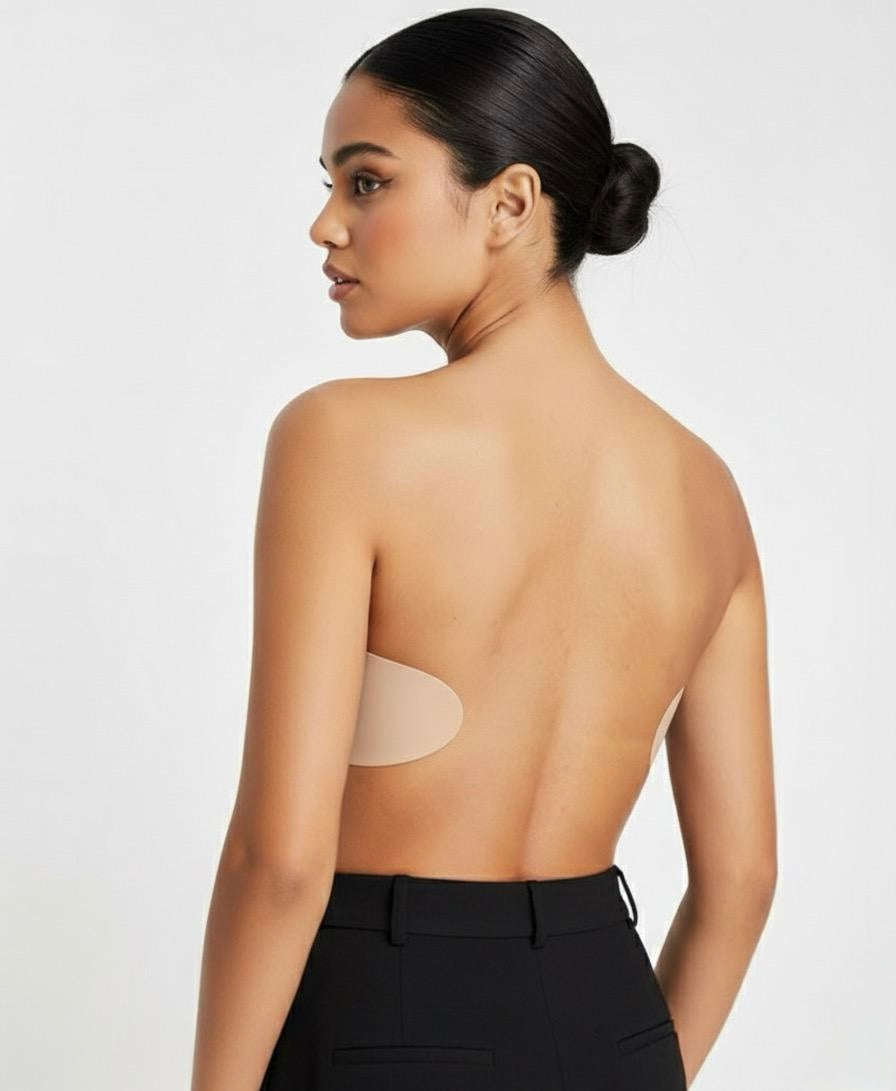sachin and babi light blue dress Noemi Backless Strapless Lowback Balconnet Bra in White main image 0