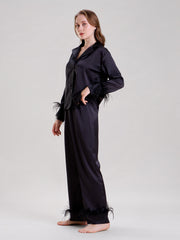 MIDNIGHT BLACK FEATHER NIGHTSUIT