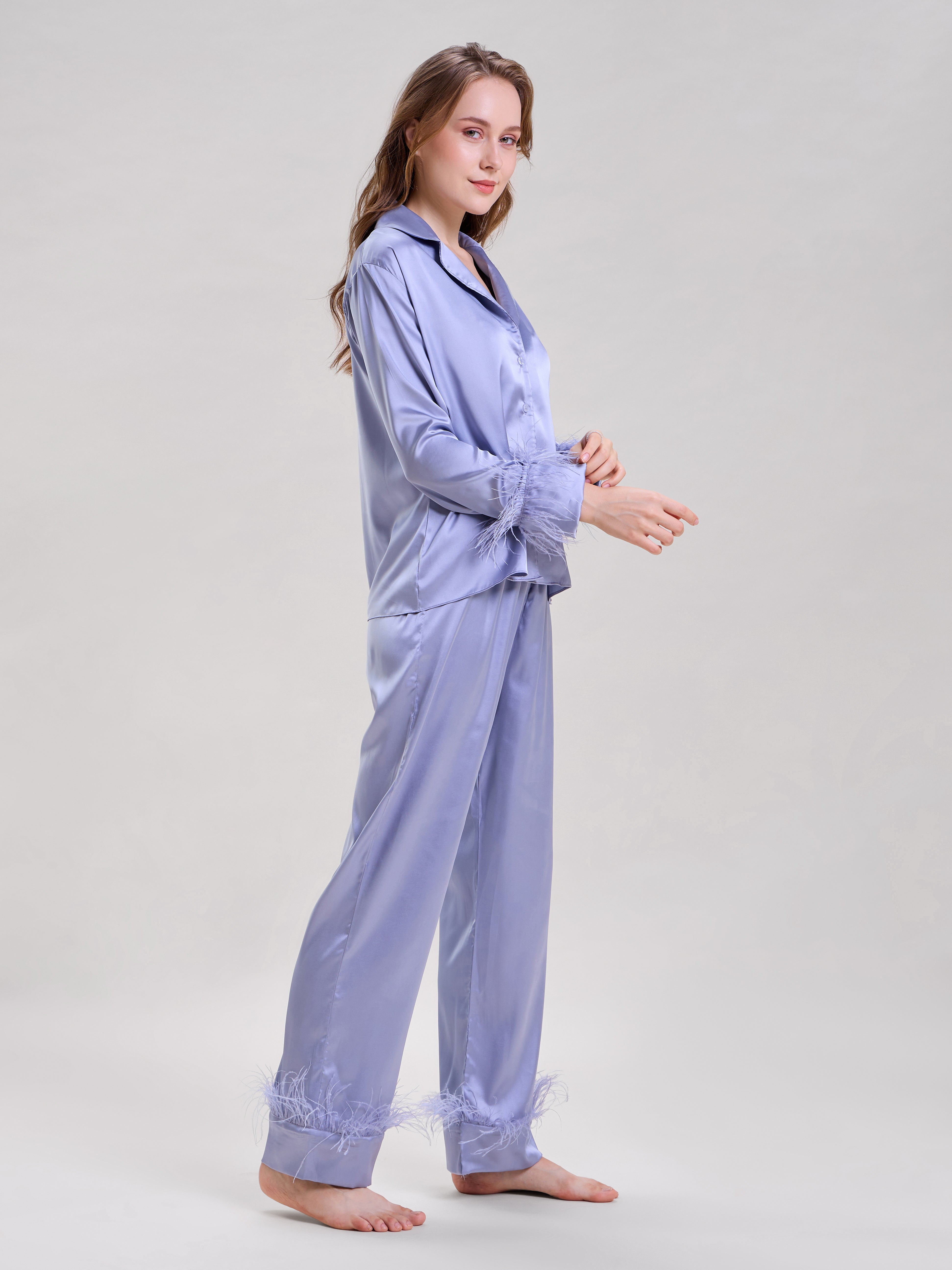 satin night dress set for women Xysaqa 2 Piece Satin Nightgown Robe Sets for Women Loose Wedding Party Pajama Long Nightdress Sleepwear Loungewear Dresses Set S-xl, Women's, Size: