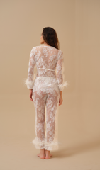 Amara Hand Embellished Lace Nightwear Set