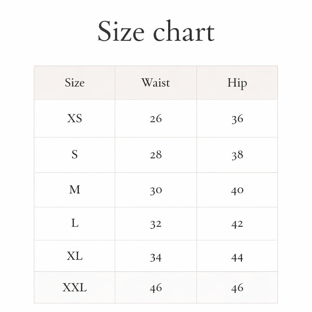 FLEUR PINK EMBROIDERED THONG Size Chart